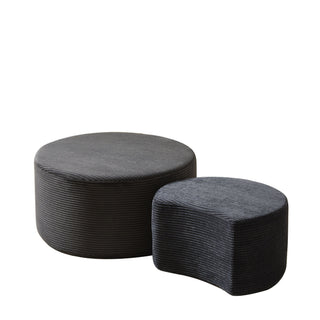 Modern Upholstered Round Coffee Table For Living Room (Set of 2)