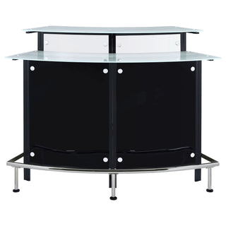 Keystone - Home Bar With Stemware & Wine Storage - Black