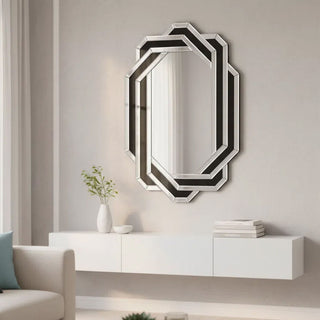 Diamond Wall Mirror - Silver