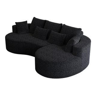 Curved Oversized Sectional Sofa With Extra Deep Seat