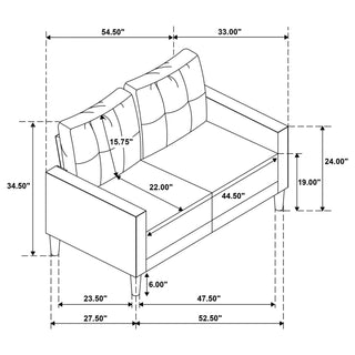 Heather - Track Arm Sofa Set