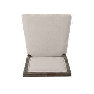 Traditional Style Dining Chair Set With Fabric Upholstery