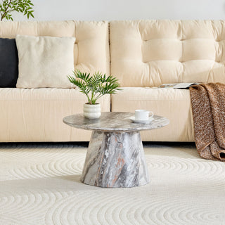 Circular Coffee Table With Adjustable Feet