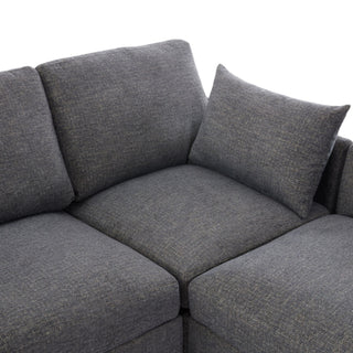 Sectional Sofa Modular U-Shaped With Ottoman & USB Ports