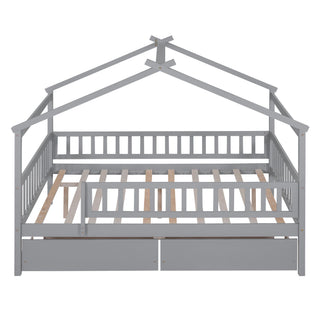House Bed With 2 Drawers