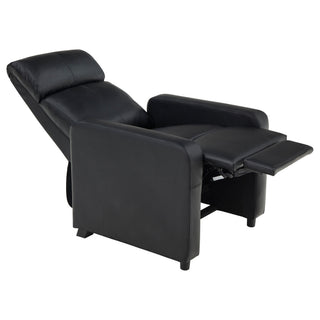 Warren - 3 Seater Home Theater With 2 Wedge Consoles Recliners - Black