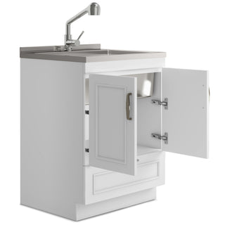 Cardinal - Laundry Cabinet With Faucet And Sink - White
