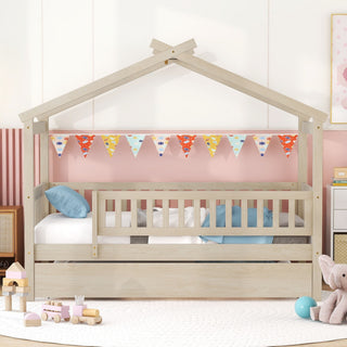 Creativity House Bed With Twin Size Trundle