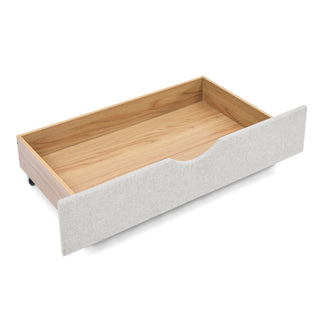 Upholstered Tufted Daybed With 2 Drawers, Waved Arms