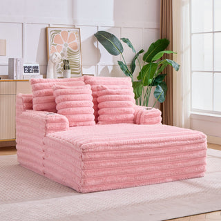 Oversized Chaise Lounge Chair Indoor With Pillows For Living Room