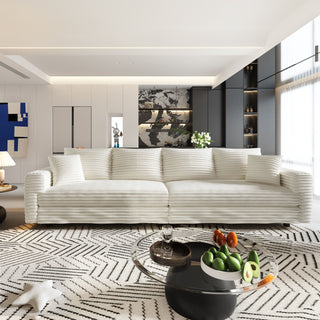 4 Seat Sofa, Modern Comfy Upholstered Sofa Cloud Couch, Deep Seat Couches With Soft Pillows