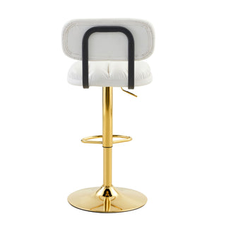 Adjustable Height Bar Stools & Footrest For Kitchen Island (Set of 2)