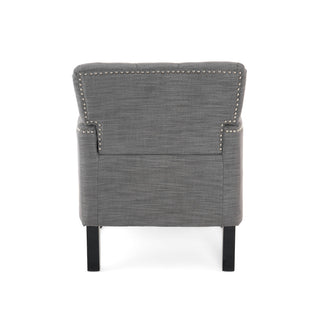 Harrison - Tufted Club Chair With Button Tufted Back And Birch Wood Legs