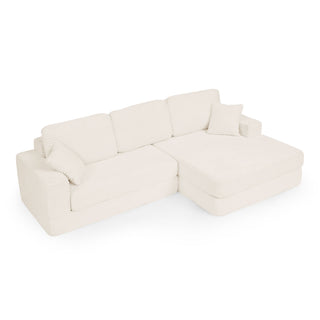 Modern Minimalist L Shape Modular Sectional Sofa, Couch