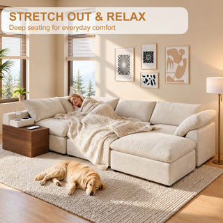 Modular Cloud Couch With Storage Console