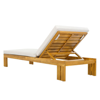 Outdoor Chaise Lounge With 5 Position Adjustable Backrest