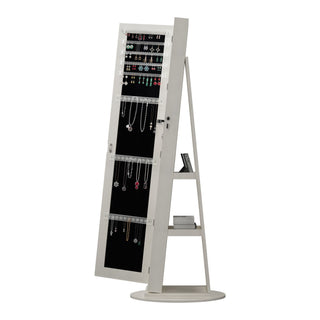 Swivel Jewelry Cabinet With Full Length Mirror