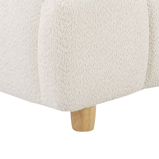 Pula - Queen Platform Bed With Upholstered Headboard, Slat Support, No Box Spring Needed - Ivory