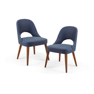 Dining Side Chair Upholstered Textured (Set of 2) - Navy