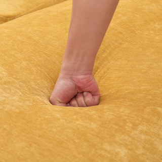 U-Shaped Sectional Sofa 103.5" Fabric Couch With Dual Chaise Lounges, Storage Pockets, Armrest Pillows