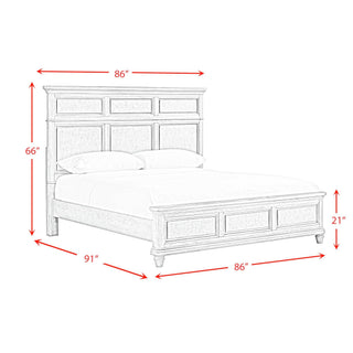 Whit-Ash - Panel Bedroom Set