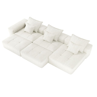 Modern Oversized Diy Combination Modular Sectional Sofa With Pillows
