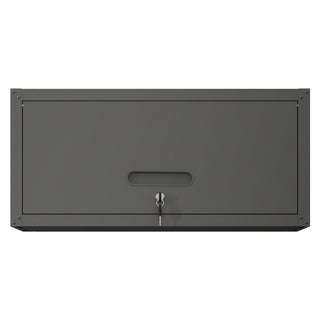 Heavy Duty, Metal Wall Mounted Tool Storage Cabinet Steel Metal Garage Storage Cabinet - Black / Gray
