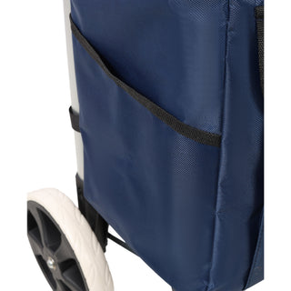Foldable Shopping Trolley With Wheels And Waterproof Bag - Blue
