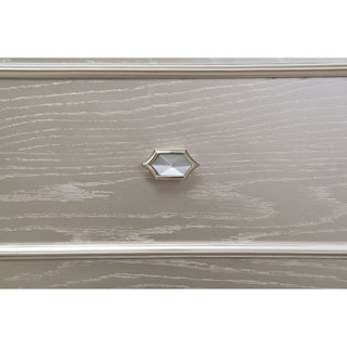 Colwood - 4 Drawer Vanity Desk With And Built In Charging - Silver Gray