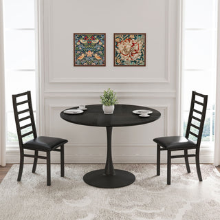 Metal Dining Chairs With Steel Legg, High Back Armless Design