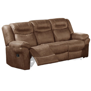 Power Reclining Sofa With USB Port Upholstered Pillow Arms And Headrest - Brown