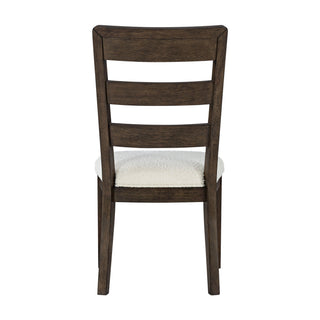 Upholstered Dining Chair With Ladder Back Design (Set of 2)