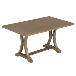 Dining Table Set With 4 Upholstered Chairs And Bench