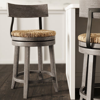 Stool With Natural Seagrass Seat