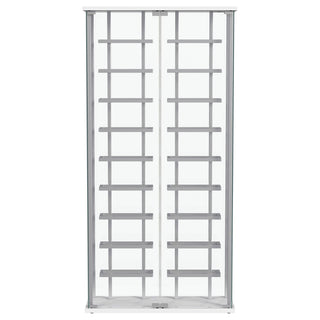 Wine Storage LED Curio Cabinet - Chrome