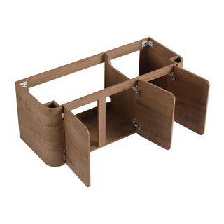 Wall Mounted Bathroom Vanity With Sink, 3 Soft Close Doors