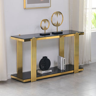 Console Table With Double Tier Storage