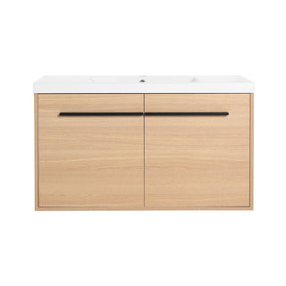 Bathroom Vanity Set With Resin Countertop Sink, 2 Doors