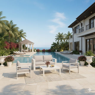 Outdoor Patio Set With All-Weather Thick Cushions
