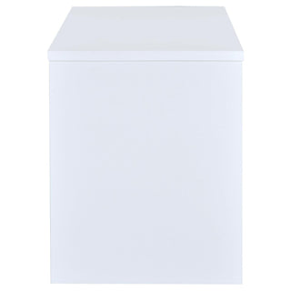 2 Drawer Reversible Office Desk With Modular Design - White