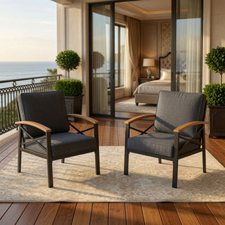 Outdoor Patio Armchair, All Weather (Set of 2)