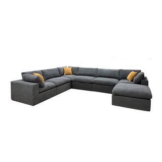Custom Configuration Modular Sectional & Toss Pillows