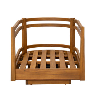 Outdoor Smooth Swivel Chair With Cushions