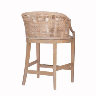 Casual Handcrafted Rattan Counter Stool