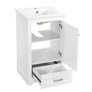20" Bathroom Vanity With Sink, 1 Drawer, Freestanding Single Set
