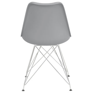 Padded Side Chair And Soft Upholstered Seat (Set of 2) - Gray