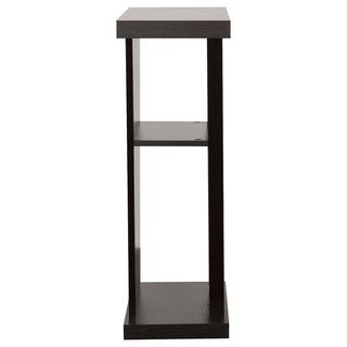 2 Shelf Console Table With V Shape Design - Brown