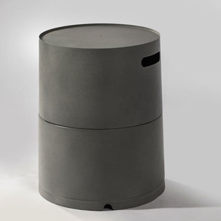 Propane Tank Cover Round Tank Holder Hide Away Side Table - Gray