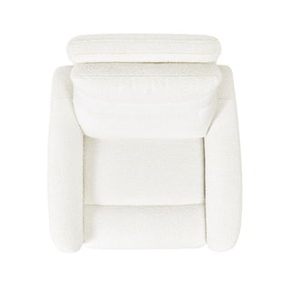Bloomy - High Back Power Recliner Motion Chair - Chiffon White