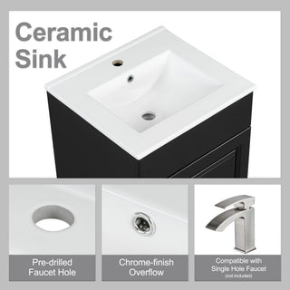 Bathroom Vanity With Sink, Cabinet With Adjustable Shelf